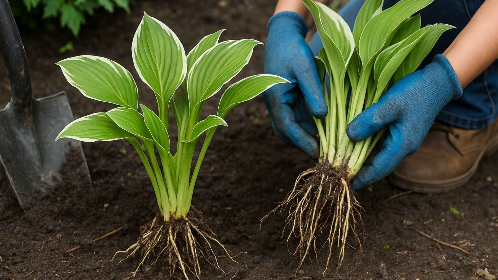 Rozmnażanie funkii poprzez podział kęp