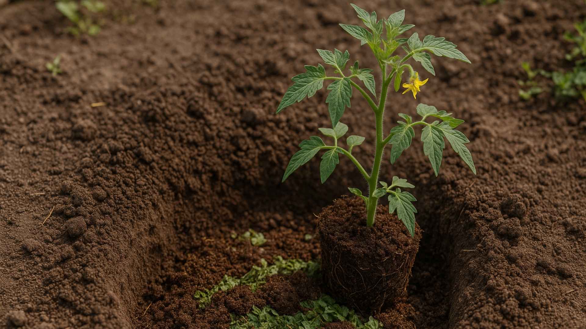 Włóż to do dołków przed wysadzeniem pomidora – prosty trik, który zwiększy plony