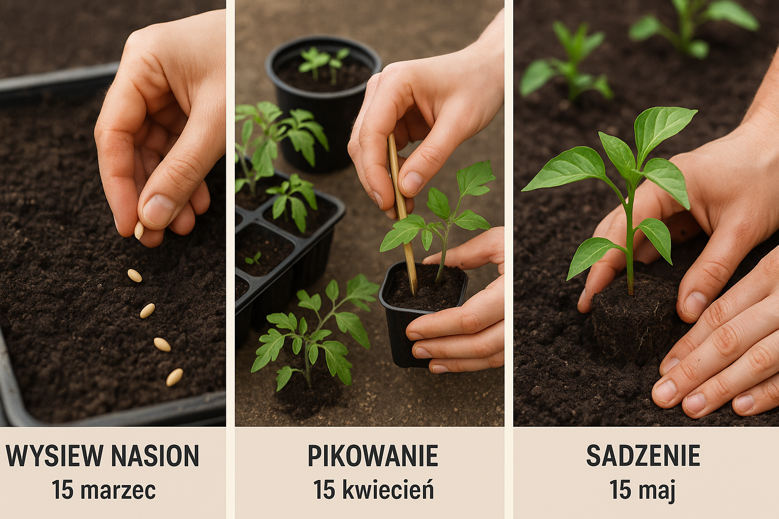 Zasada 3x15 przy uprawie pomidorów | foto. kamilwogrodzie.pl