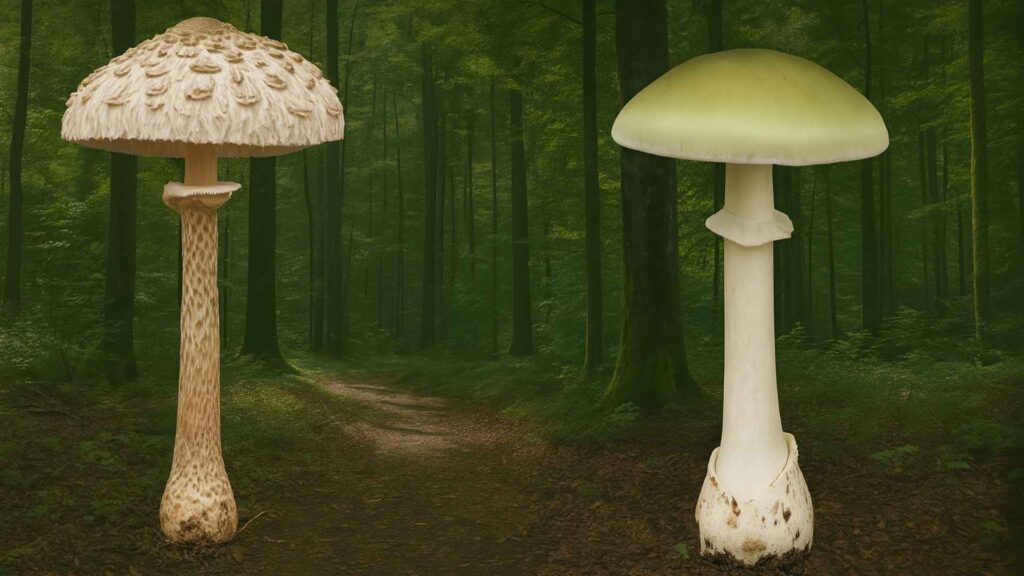 Jak odróżnić czubajkę kanię od muchomora sromotnikowego? Ta pomyłka może kosztować życie | foto. Kamil w Ogrodzie