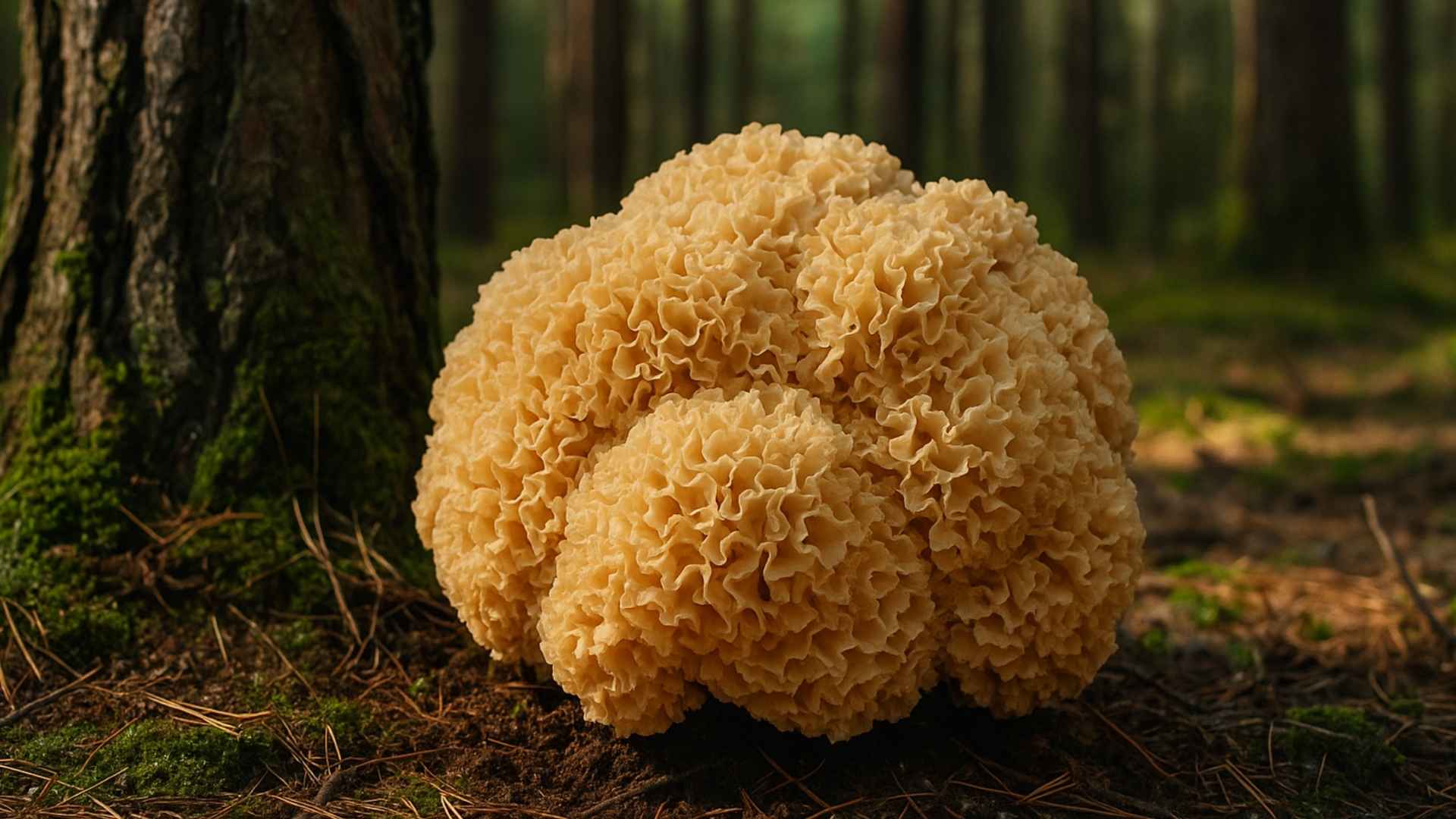 Siedzuń sosnowy (kozia broda) – Sparassis crispa – opis i występowanie | fto. Kamil w Ogrodzie
