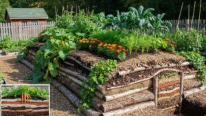 Masz słabą ziemię i resztki drewna? Zbuduj ogród, który sam się podlewa i nawozi. Poznaj metodę Hügelkultur