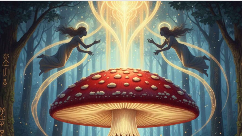 Święty grzyb muchomor czerwony amanita muscaria