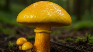 Maślak żółty – Suillus grevillei – opis i występowanie