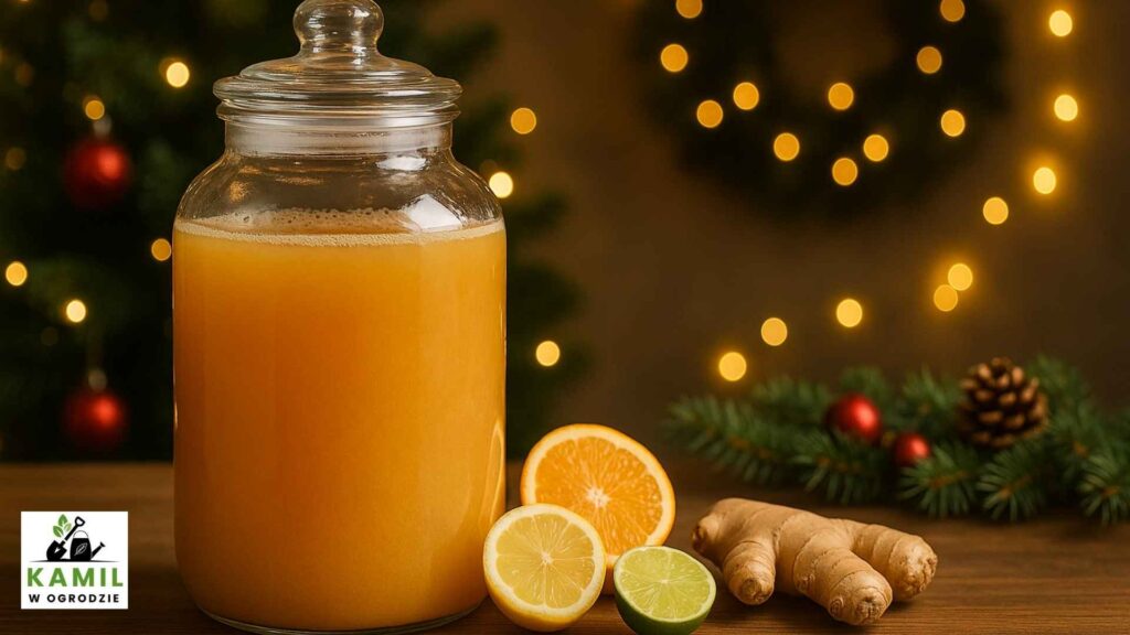 Bożonarodzeniowa nalewka z cytrusów z dodatkiem imbiru – aromatyczny trunek, który rozgrzeje święta | foto. Kamil w Ogrodzie