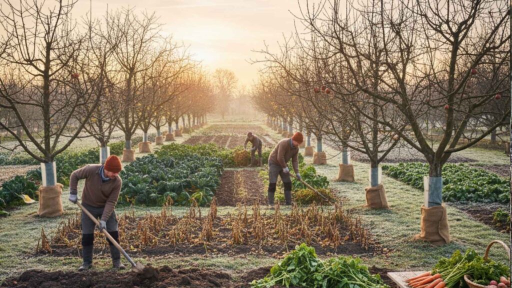 Prace w sadzie i przy warzywniku w listopadzie | foto. Kamil w Ogrodzie