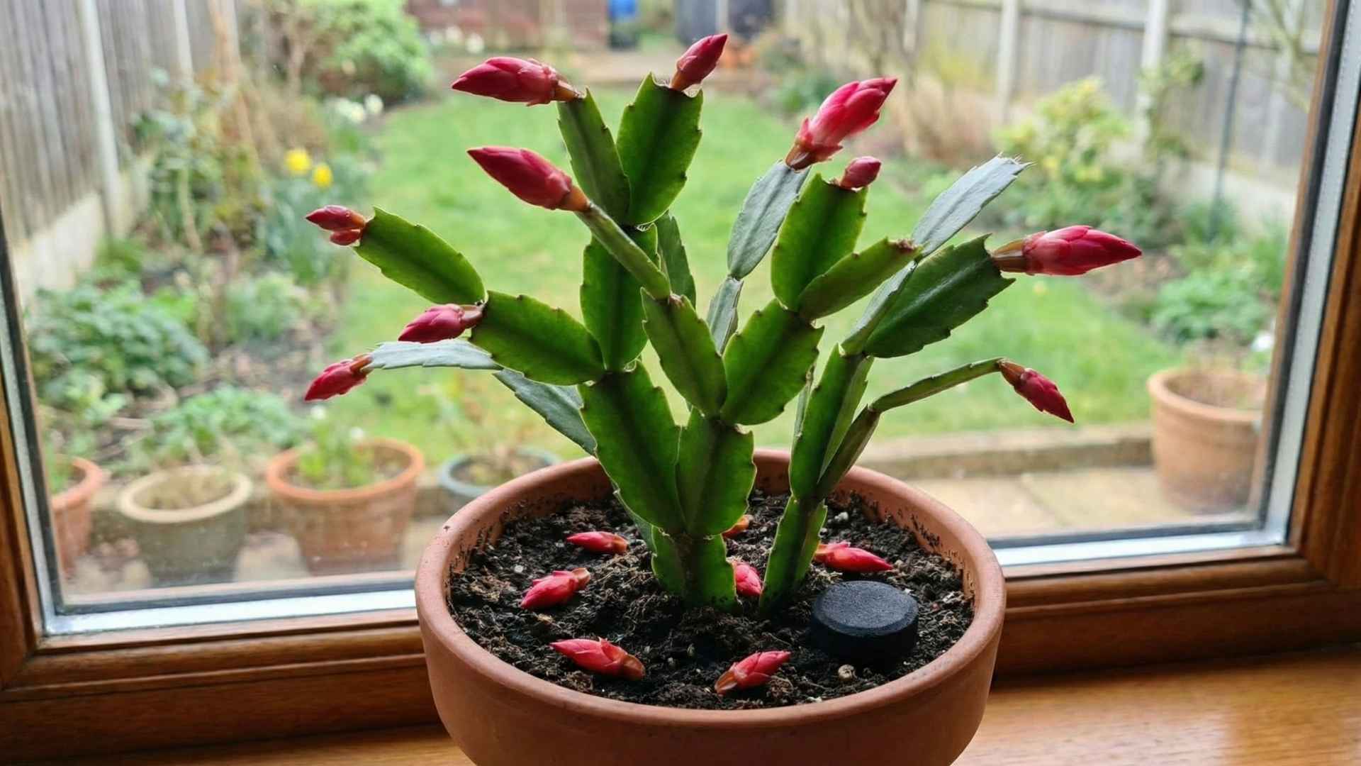 Twój grudnik łysieje i zrzuca pąki? Ta tania "czarna tabletka" z apteki sprawi, że obsypie się kwiatami! | foto. Kamil w Ogrodzie