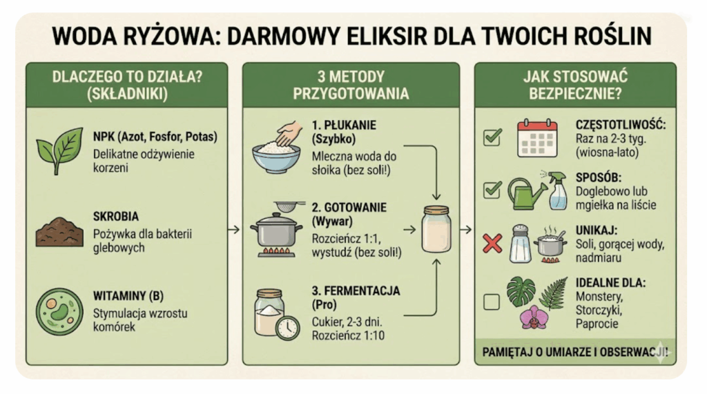 Nie wylewaj wody po ryżu! Ten darmowy eliksir ożywi Twoje rośliny domowe | foto. Kamil w Ogrodzie