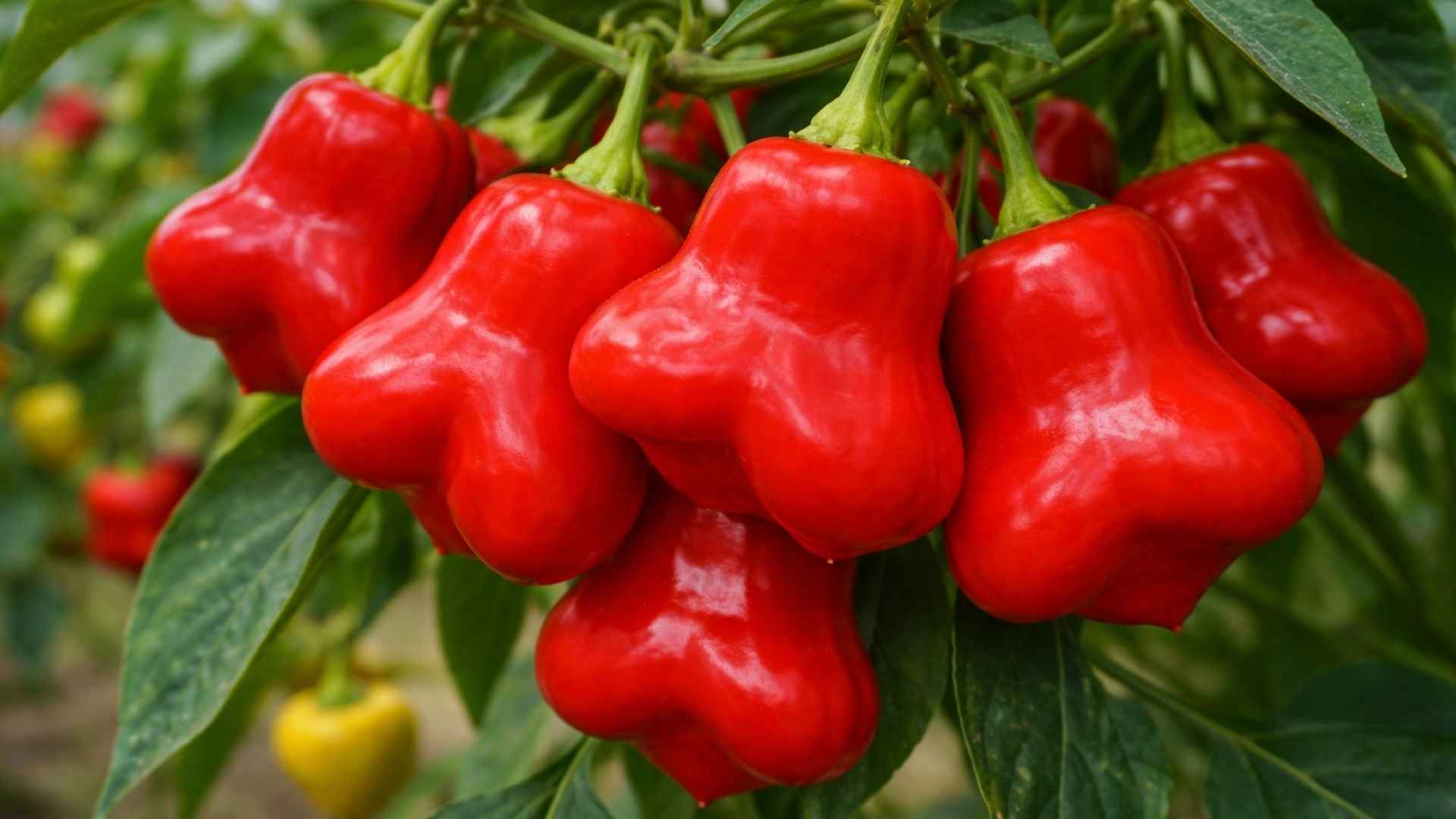 Ostra papryka Okrasny zvonek – dekoracyjna odmiana o łagodnej, ale wyczuwalnej ostrości | foto. Kamil w Ogrodzie