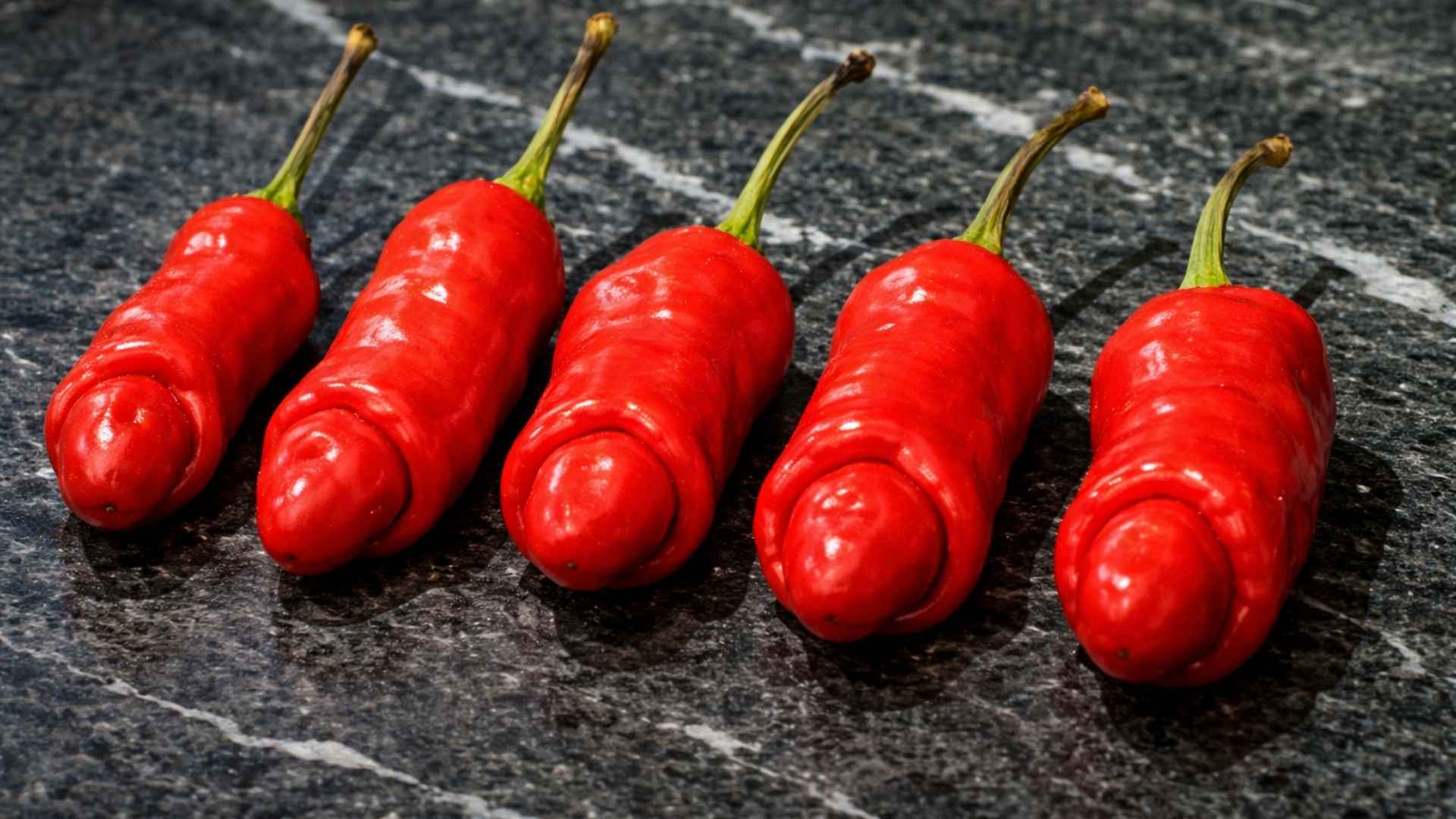 Ostra papryka Peter Pepper – nietypowa odmiana chili o zaskakującym kształcie | foto. Kamil w Ogrodzie
