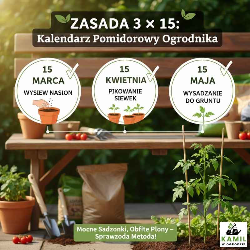 Zasada 3x15 w uprawie pomidorów | foto. Kamil w Ogrodzie
