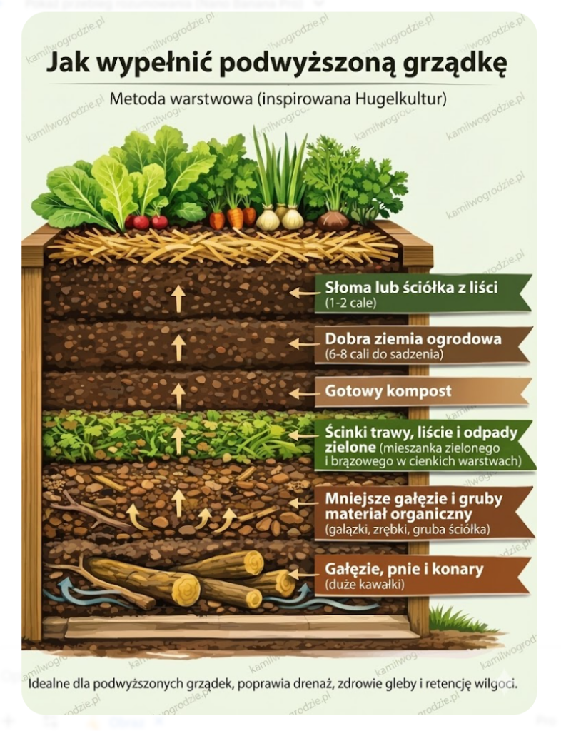 Tak powinno się wypełniać podwyższone grządki. Ogrodnicy popełniają tu jeden kluczowy błąd | foto. Kamil w Ogrodzie