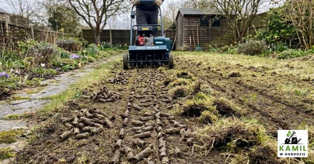 Podczas aeracji dochodzi do rozluźnienia struktury gleby, co znacząco poprawia przenikanie wody, składników odżywczych oraz tlenu w głąb strefy korzeniowej. | foto. Kamil w Ogrodzie