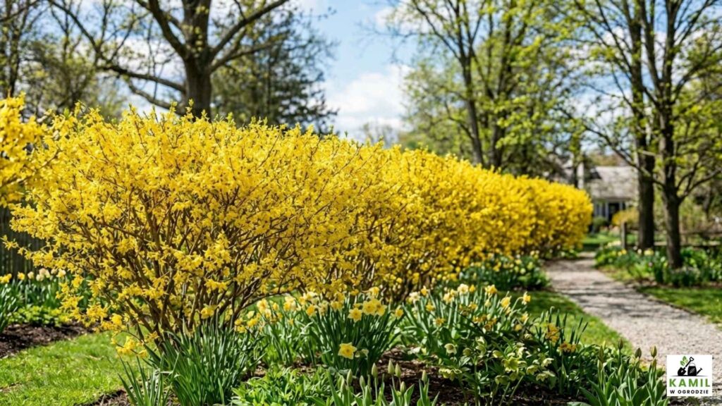 Forsycja już kwitnie w Polsce. Ten „złoty krzew” to nie tylko znak wiosny – możesz go wykorzystać znacznie lepiej, niż myślisz. | foto. Kamil w Ogrodzie