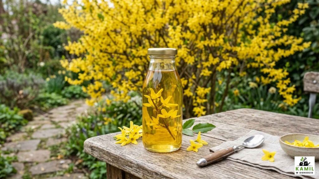 Kwiaty forsycji są wykorzystywane w medycynie naturalnej. | foto. Kamil w Ogrodzie