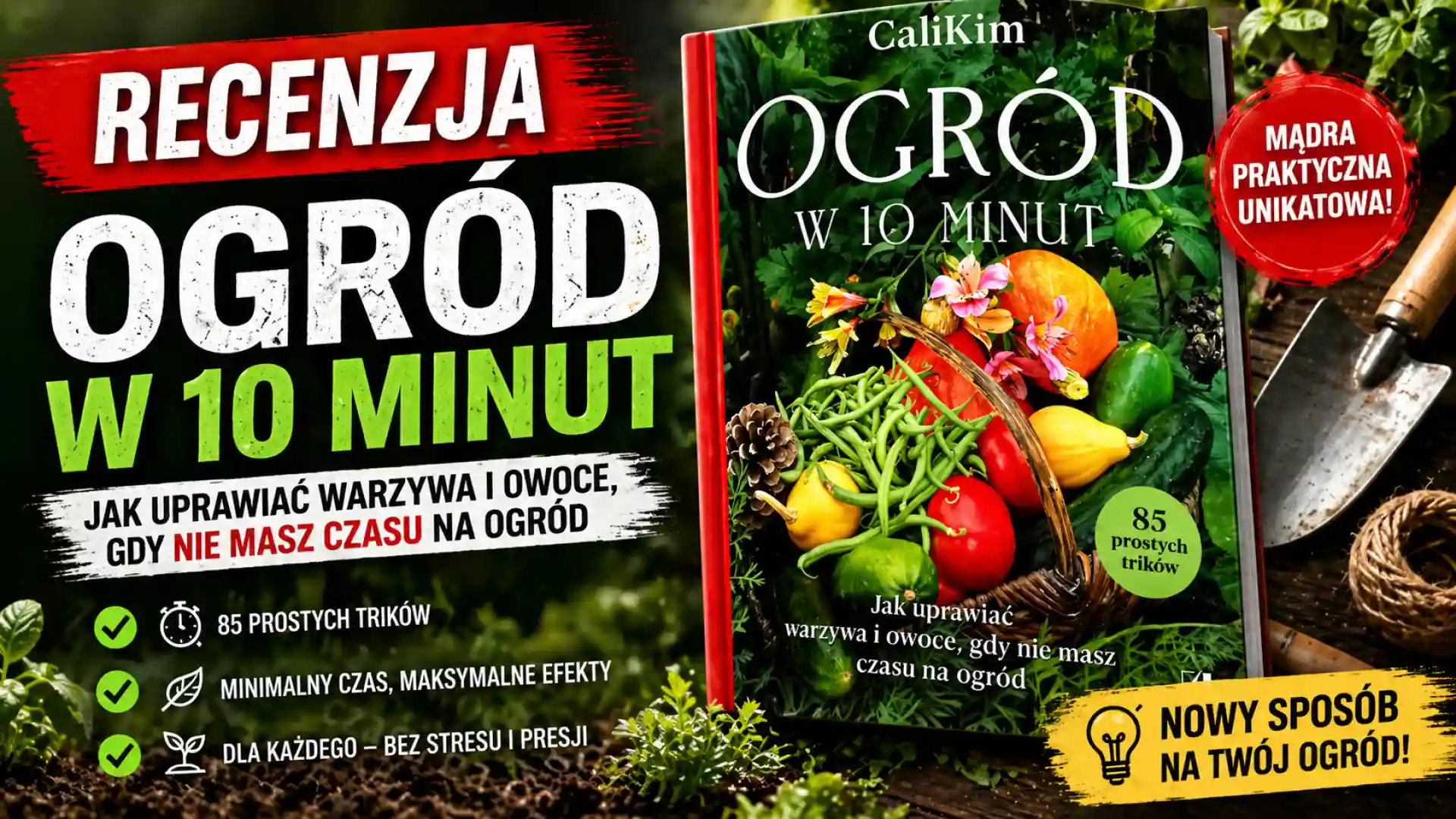 Recenzja książki "Ogród w 10 minut - CaliKim" | foto. Kamil w Ogrodzie