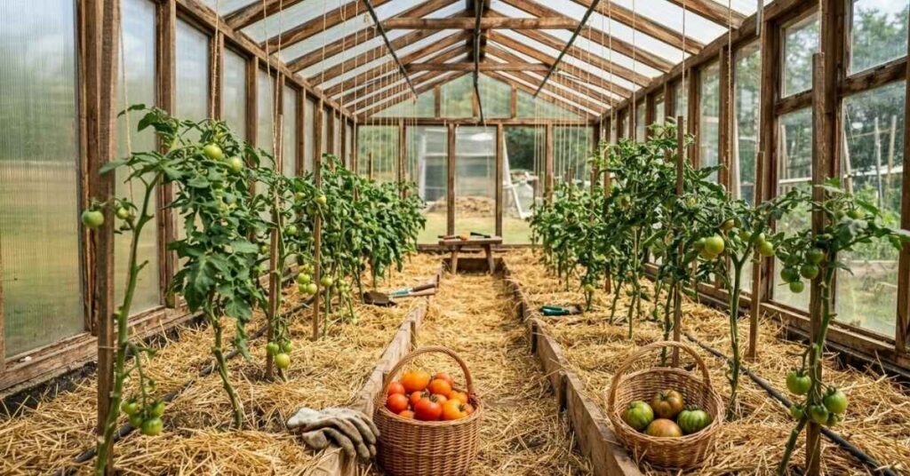 Ściółkowanie pomidorów słomą – permakultura bez mitów i przesady | foto. Kamil w Ogrodzie