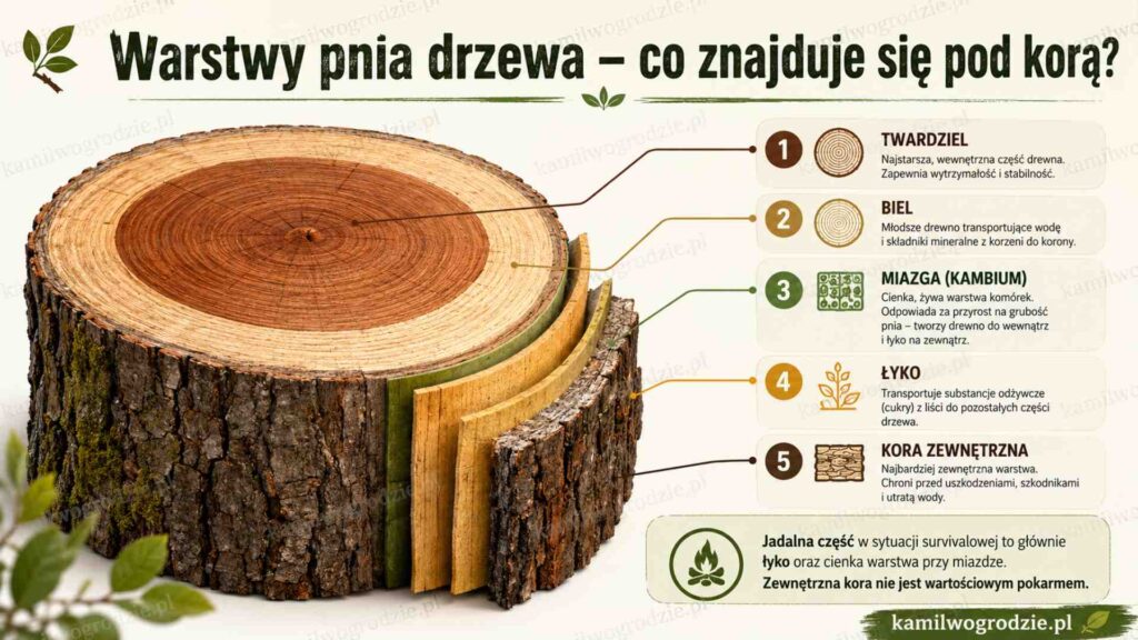 Czy można jeść korę drzew? W survivalu to nie ciekawostka, tylko wiedza, która może uratować sytuację | foto. Kamil w Ogrodzie