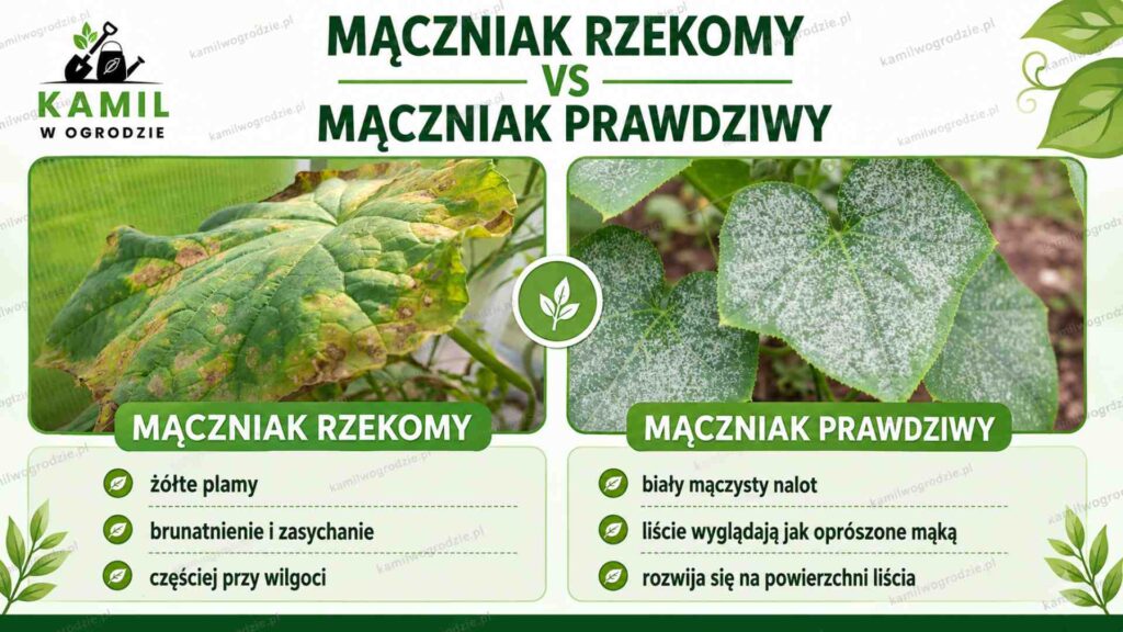 Mączniak rzekomy vs mączniak prawdziwy u ogórków | foto. Kamil w Ogrodzie